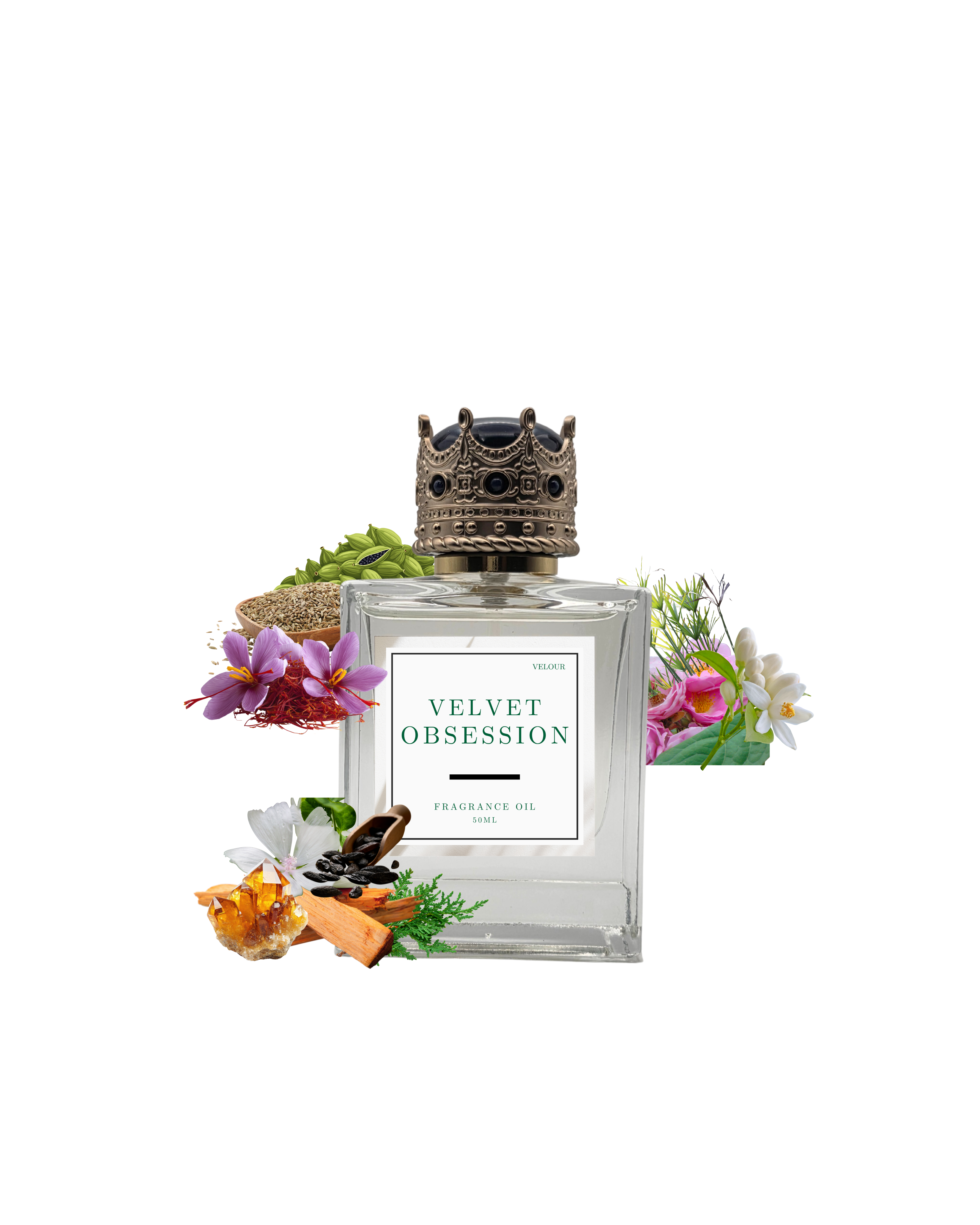 VELVET OBSESSION musk perfume oil with sandalwood and amber notes