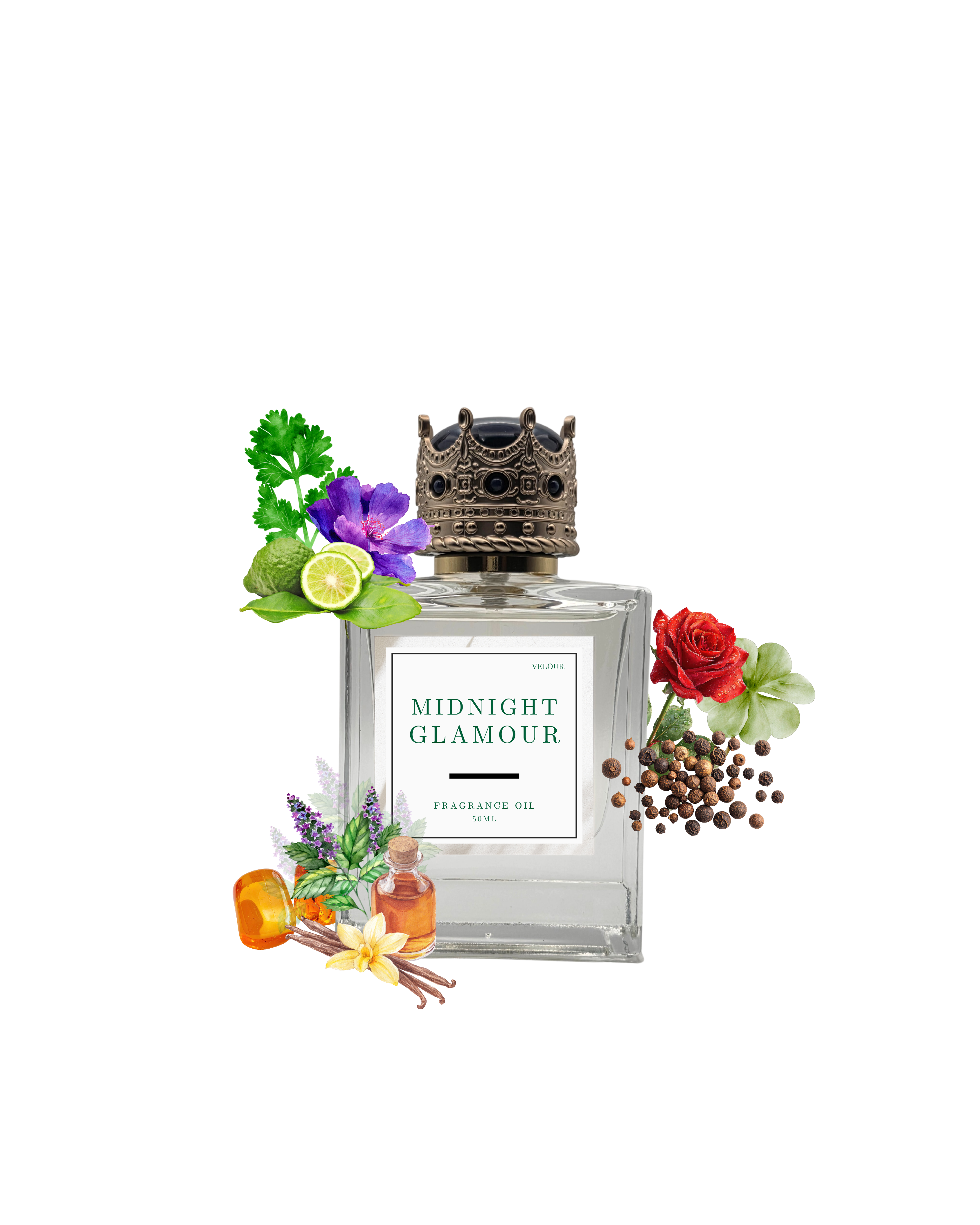 MIDNIGHT GLAMOUR patchouli perfume oil with black pepper and vanilla