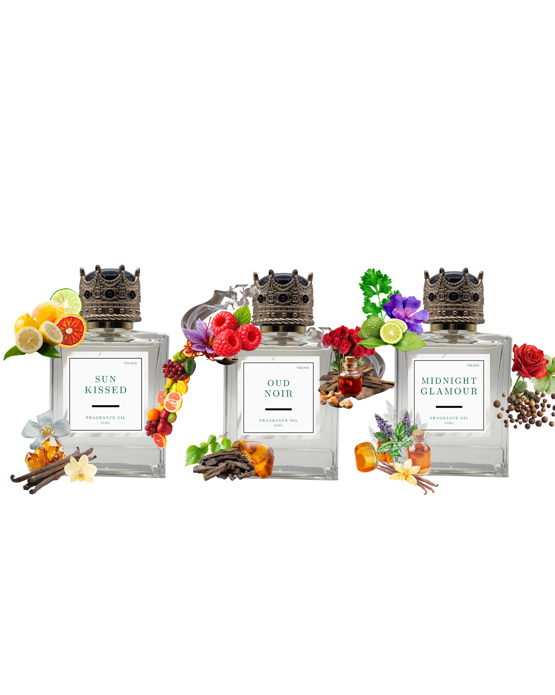 SIGNATURE COLLECTION luxury perfume oil bundle with three premium fragrances